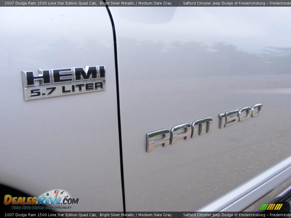 2007 Dodge Ram 1500 Lone Star Edition Quad Cab Bright Silver Metallic / Medium Slate Gray Photo #34