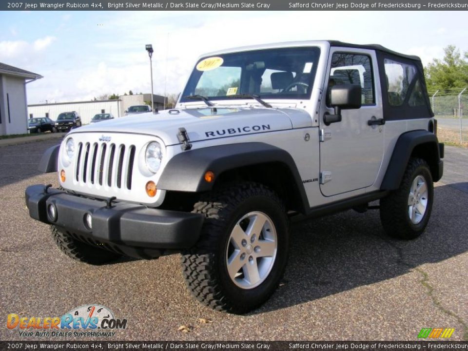 2007 Jeep Wrangler Rubicon 4x4 Bright Silver Metallic / Dark Slate Gray/Medium Slate Gray Photo #1