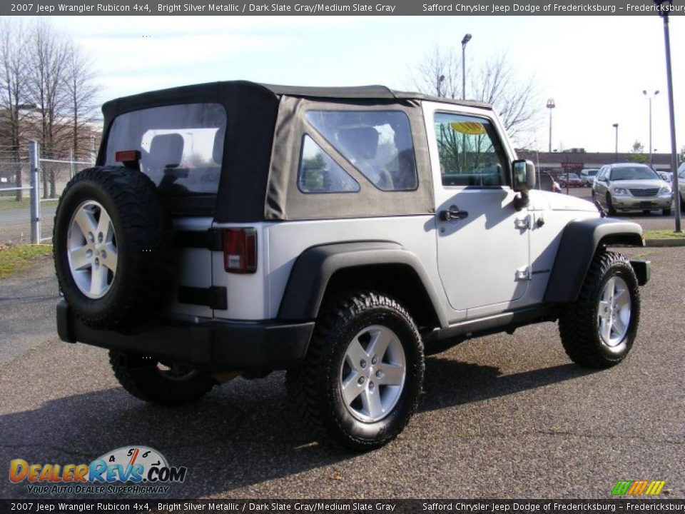 2007 Jeep Wrangler Rubicon 4x4 Bright Silver Metallic / Dark Slate Gray/Medium Slate Gray Photo #5