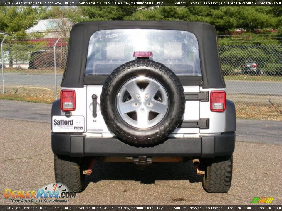 2007 Jeep Wrangler Rubicon 4x4 Bright Silver Metallic / Dark Slate Gray/Medium Slate Gray Photo #6