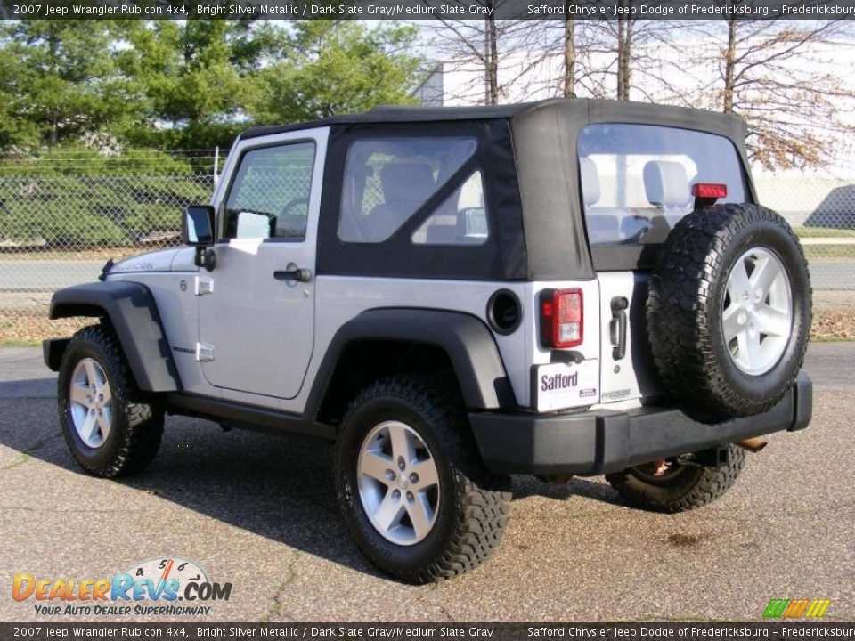 2007 Jeep Wrangler Rubicon 4x4 Bright Silver Metallic / Dark Slate Gray/Medium Slate Gray Photo #7