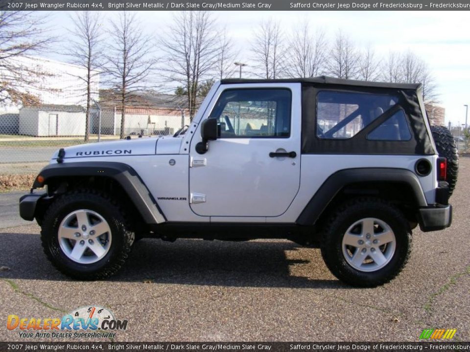 2007 Jeep Wrangler Rubicon 4x4 Bright Silver Metallic / Dark Slate Gray/Medium Slate Gray Photo #8