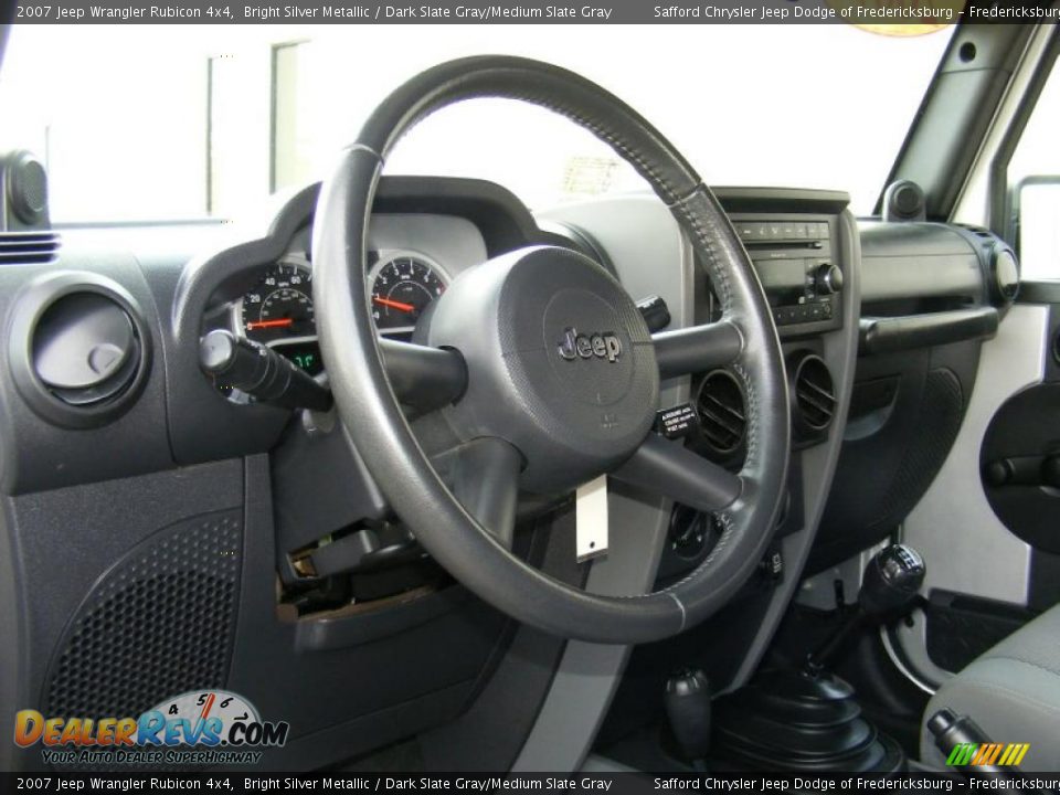 2007 Jeep Wrangler Rubicon 4x4 Bright Silver Metallic / Dark Slate Gray/Medium Slate Gray Photo #12