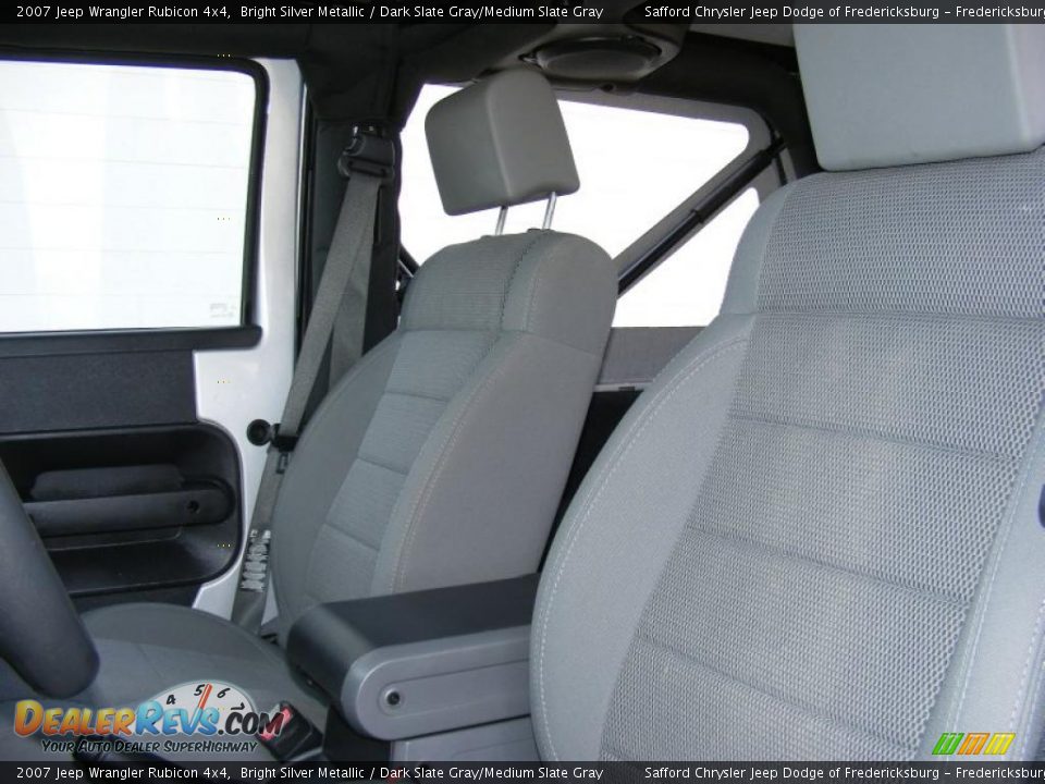 2007 Jeep Wrangler Rubicon 4x4 Bright Silver Metallic / Dark Slate Gray/Medium Slate Gray Photo #14