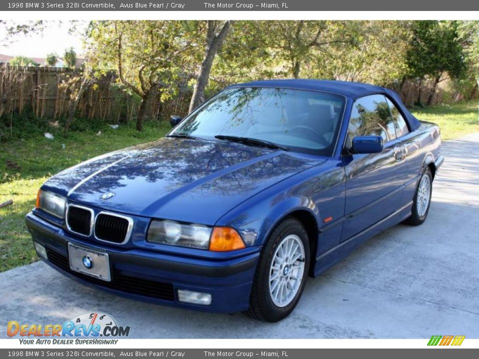 1998 BMW 3 Series 328i Convertible Avus Blue Pearl / Gray Photo #1