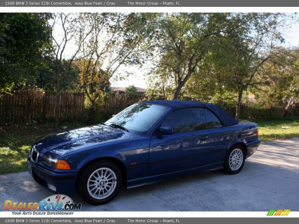 1998 BMW 3 Series 328i Convertible Avus Blue Pearl / Gray Photo #2