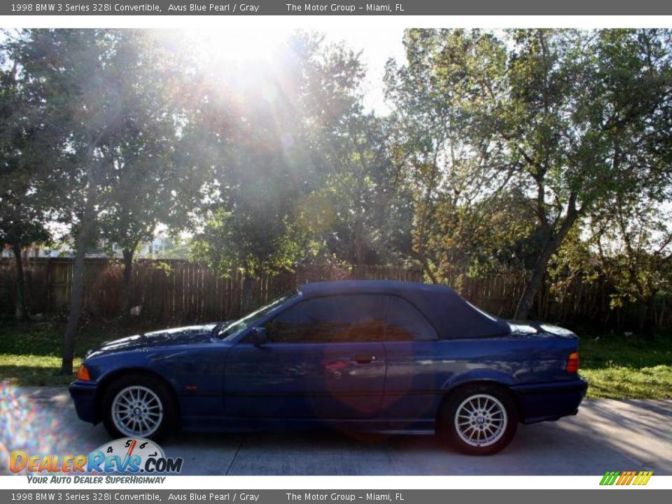 1998 BMW 3 Series 328i Convertible Avus Blue Pearl / Gray Photo #3