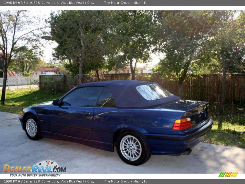 1998 BMW 3 Series 328i Convertible Avus Blue Pearl / Gray Photo #4