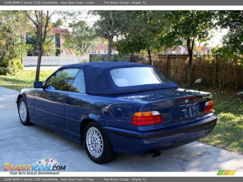 1998 BMW 3 Series 328i Convertible Avus Blue Pearl / Gray Photo #5