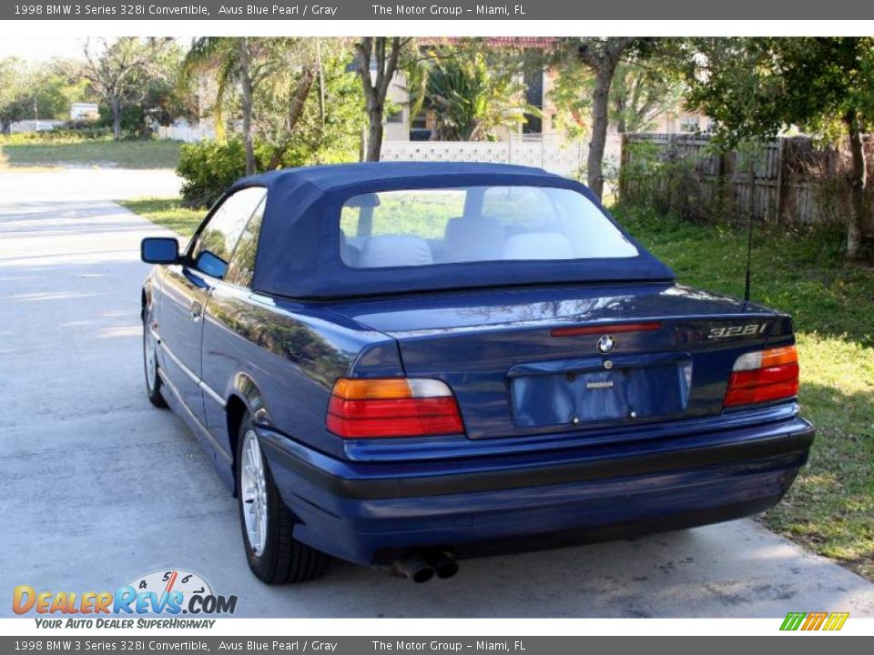 1998 BMW 3 Series 328i Convertible Avus Blue Pearl / Gray Photo #6