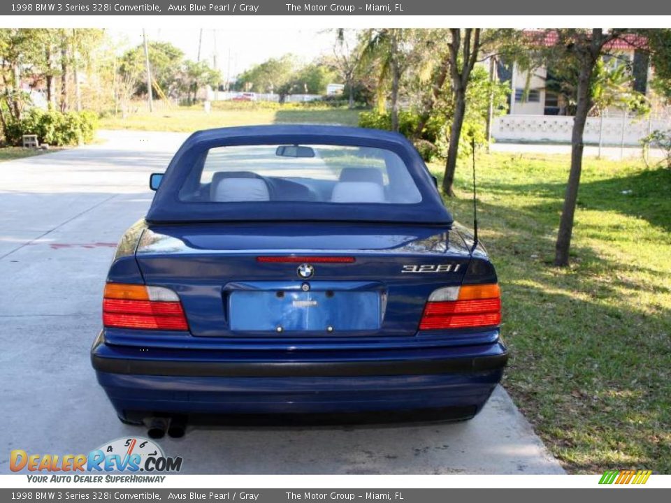 1998 BMW 3 Series 328i Convertible Avus Blue Pearl / Gray Photo #7