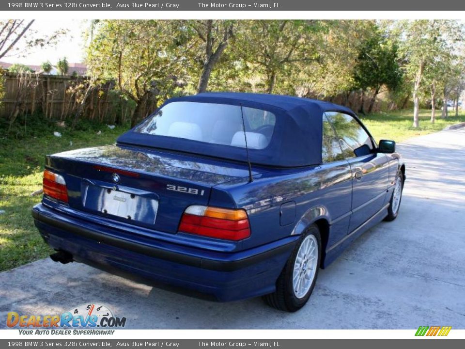 1998 BMW 3 Series 328i Convertible Avus Blue Pearl / Gray Photo #8