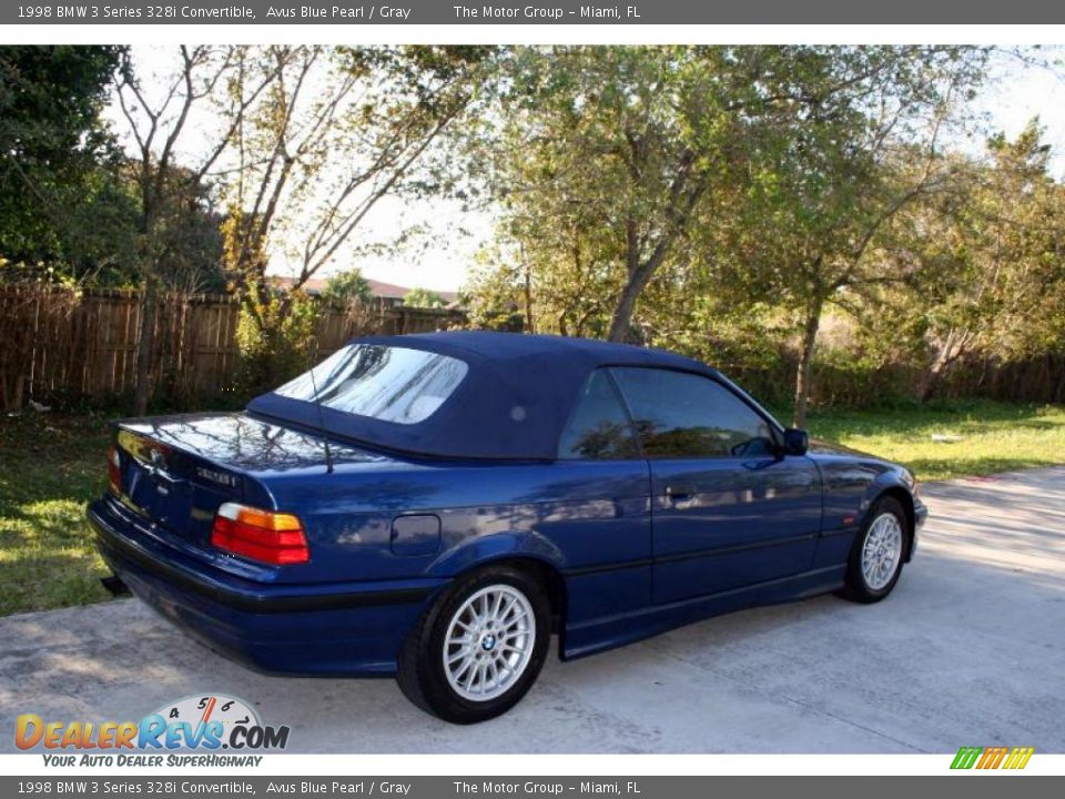 1998 BMW 3 Series 328i Convertible Avus Blue Pearl / Gray Photo #9