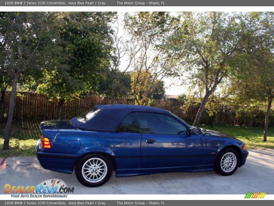 1998 BMW 3 Series 328i Convertible Avus Blue Pearl / Gray Photo #10