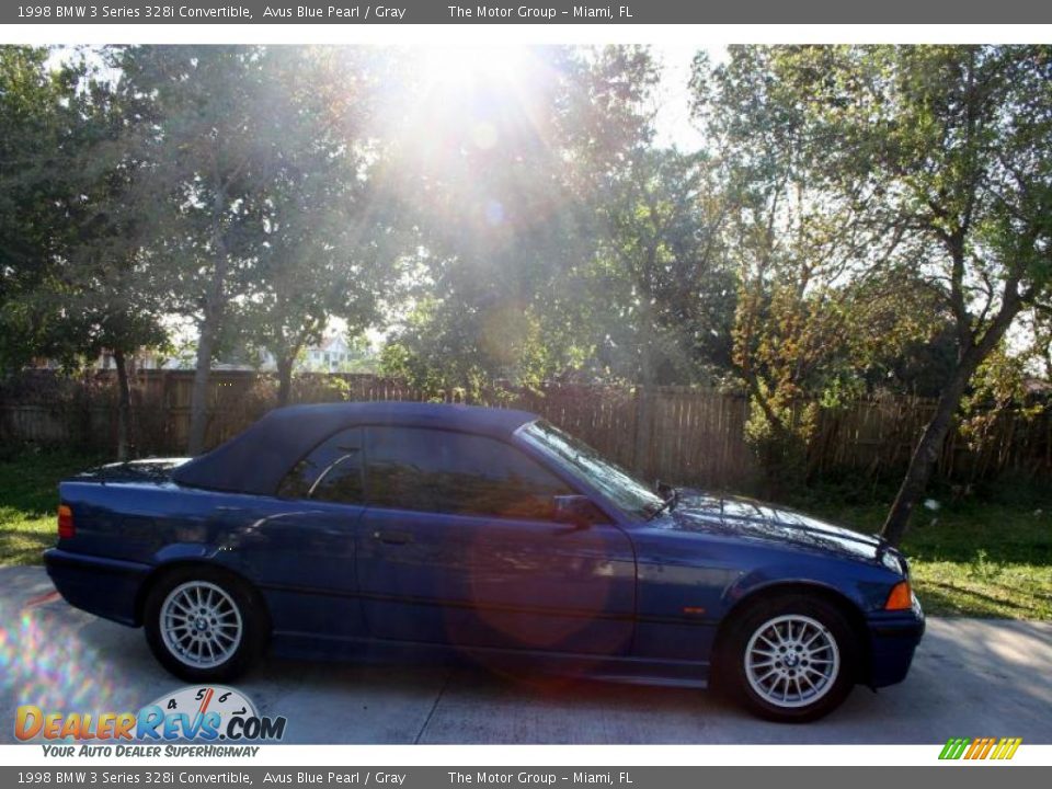 1998 BMW 3 Series 328i Convertible Avus Blue Pearl / Gray Photo #11