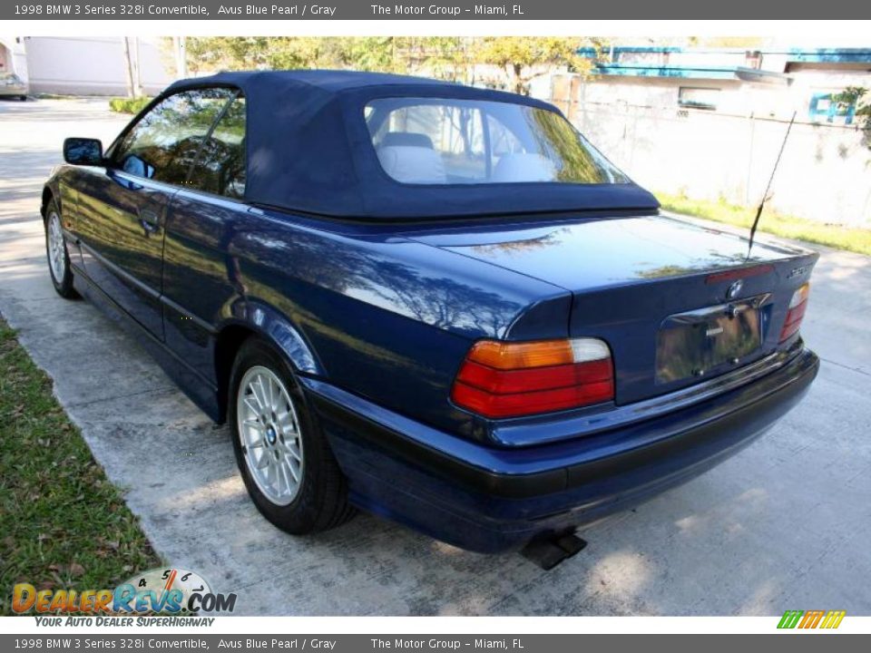 1998 BMW 3 Series 328i Convertible Avus Blue Pearl / Gray Photo #17