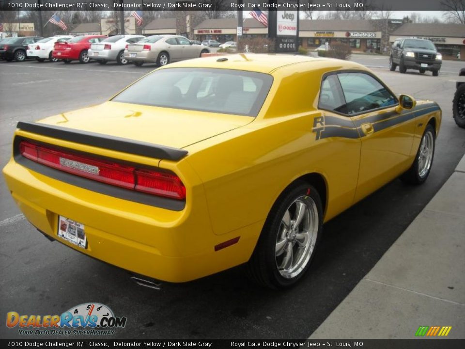 2010 Dodge Challenger R/T Classic Detonator Yellow / Dark Slate Gray Photo #5