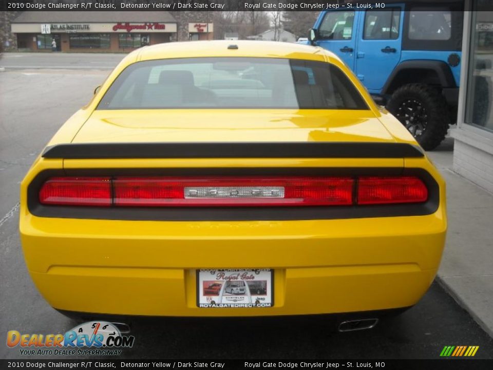 2010 Dodge Challenger R/T Classic Detonator Yellow / Dark Slate Gray Photo #6