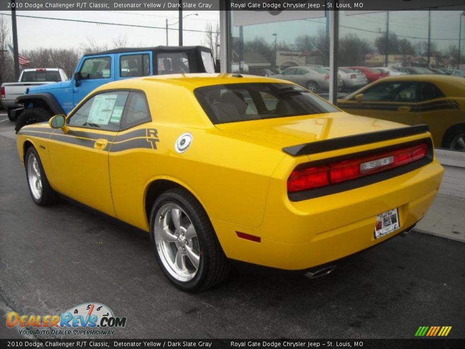 2010 Dodge Challenger R/T Classic Detonator Yellow / Dark Slate Gray Photo #7