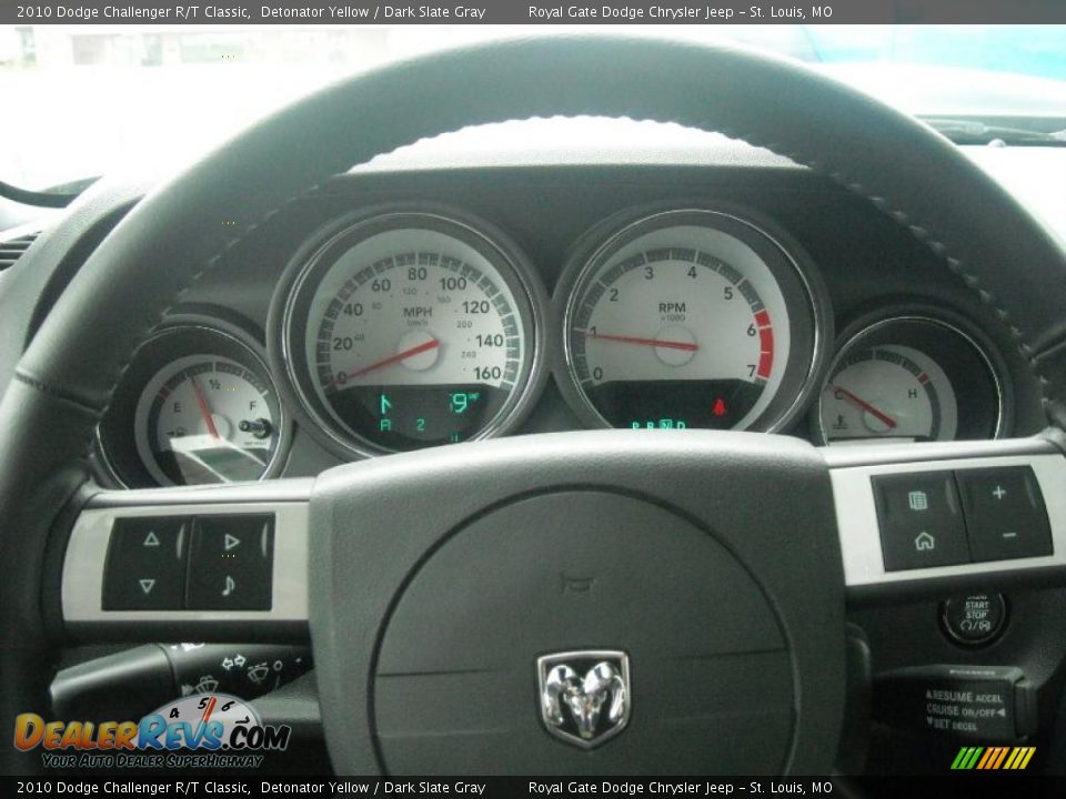 2010 Dodge Challenger R/T Classic Detonator Yellow / Dark Slate Gray Photo #33