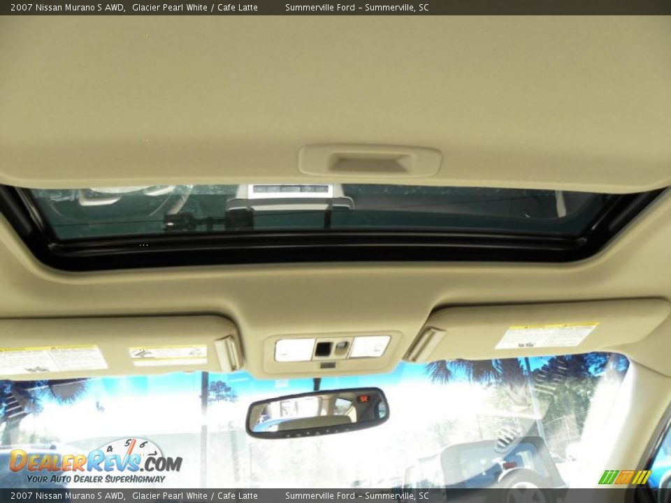 2007 Nissan Murano S AWD Glacier Pearl White / Cafe Latte Photo #4