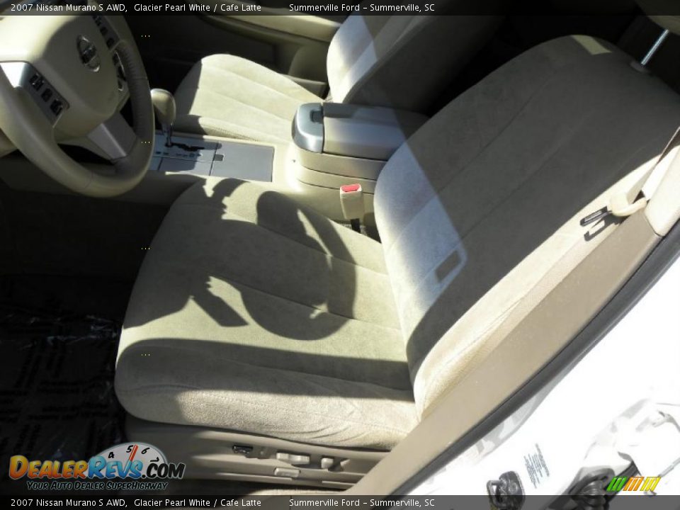 2007 Nissan Murano S AWD Glacier Pearl White / Cafe Latte Photo #5