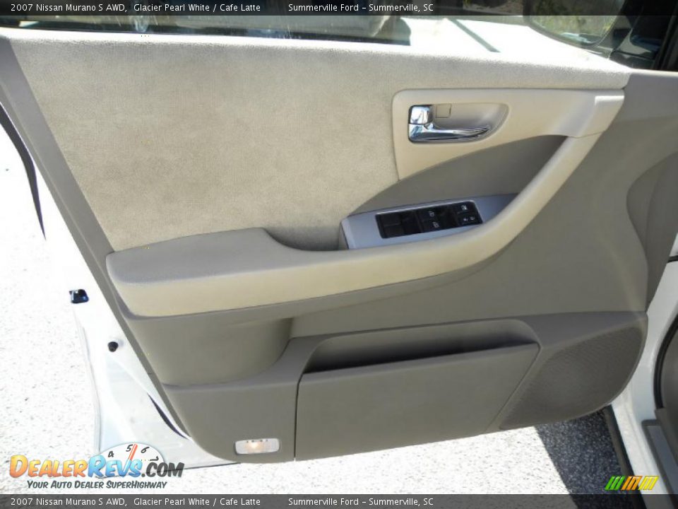 2007 Nissan Murano S AWD Glacier Pearl White / Cafe Latte Photo #6