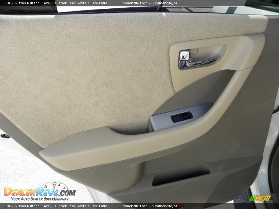 2007 Nissan Murano S AWD Glacier Pearl White / Cafe Latte Photo #8