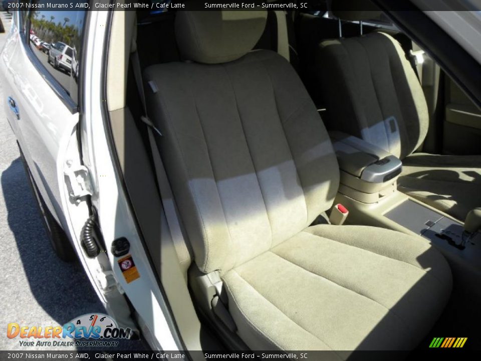 2007 Nissan Murano S AWD Glacier Pearl White / Cafe Latte Photo #9