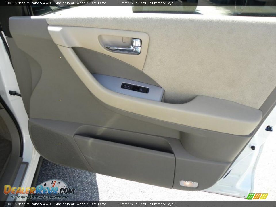 2007 Nissan Murano S AWD Glacier Pearl White / Cafe Latte Photo #10