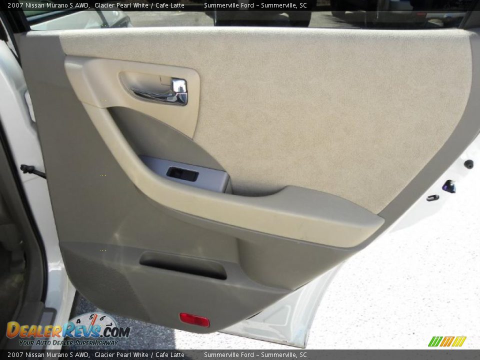 2007 Nissan Murano S AWD Glacier Pearl White / Cafe Latte Photo #12