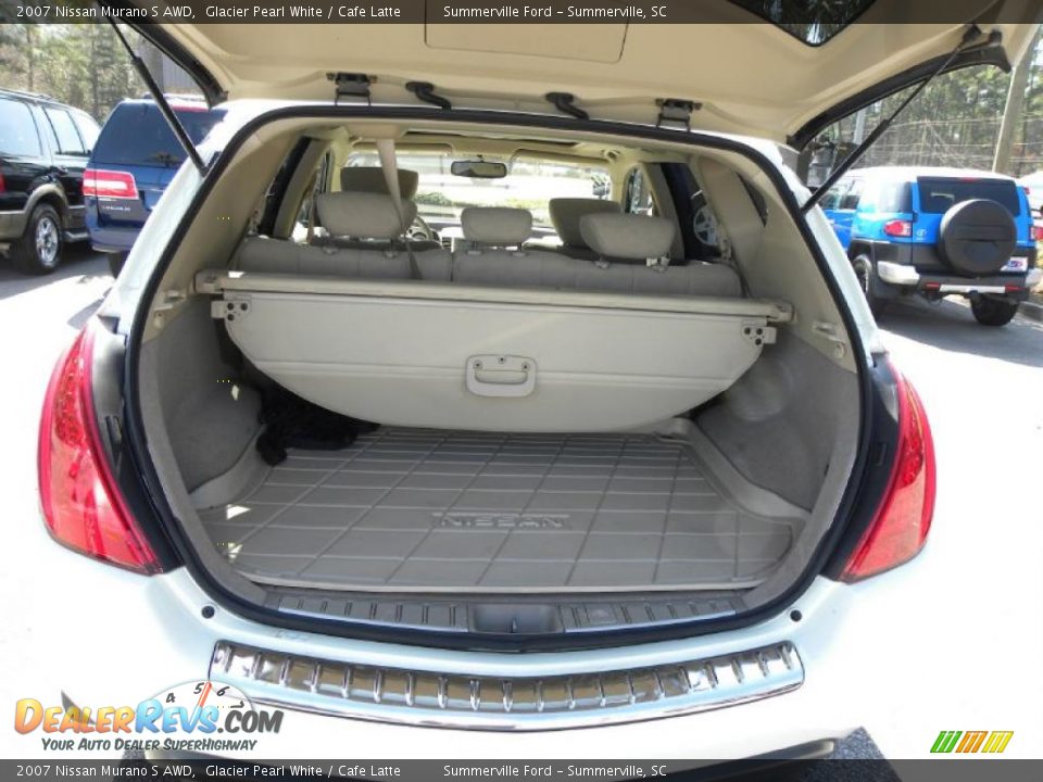 2007 Nissan Murano S AWD Glacier Pearl White / Cafe Latte Photo #15