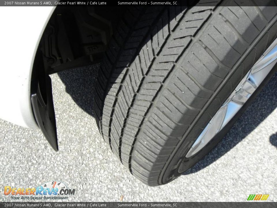 2007 Nissan Murano S AWD Glacier Pearl White / Cafe Latte Photo #18