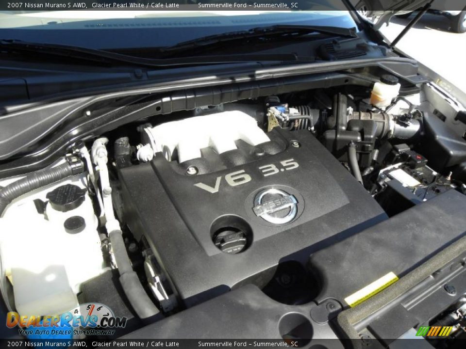 2007 Nissan Murano S AWD Glacier Pearl White / Cafe Latte Photo #19