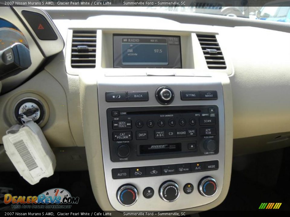 2007 Nissan Murano S AWD Glacier Pearl White / Cafe Latte Photo #21