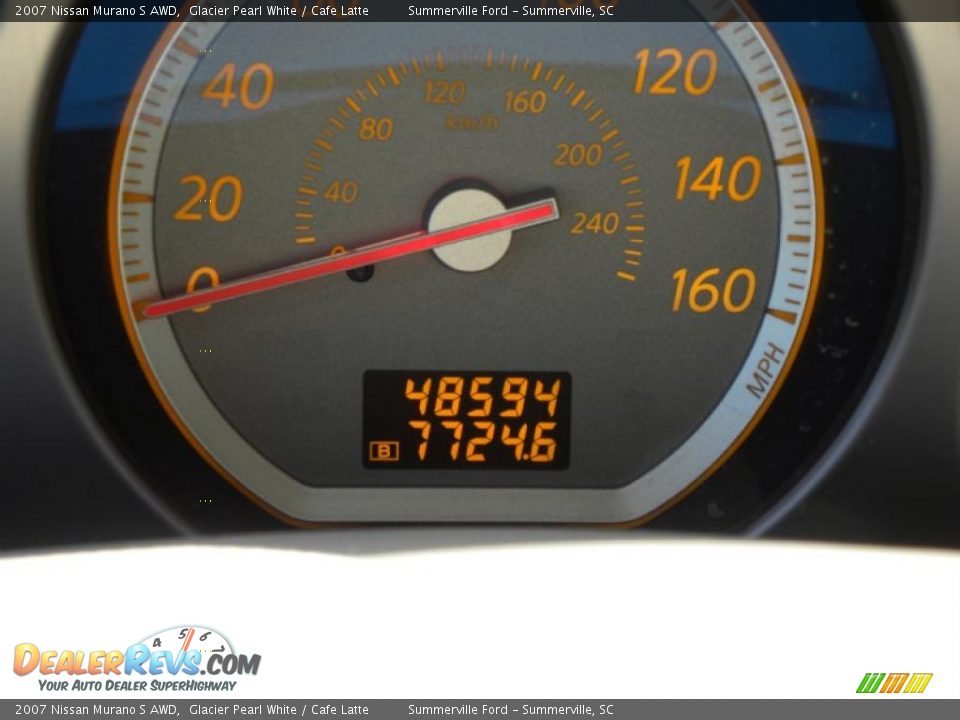 2007 Nissan Murano S AWD Glacier Pearl White / Cafe Latte Photo #25