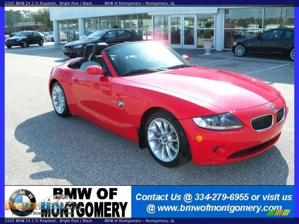 2005 BMW Z4 2.5i Roadster Bright Red / Black Photo #1