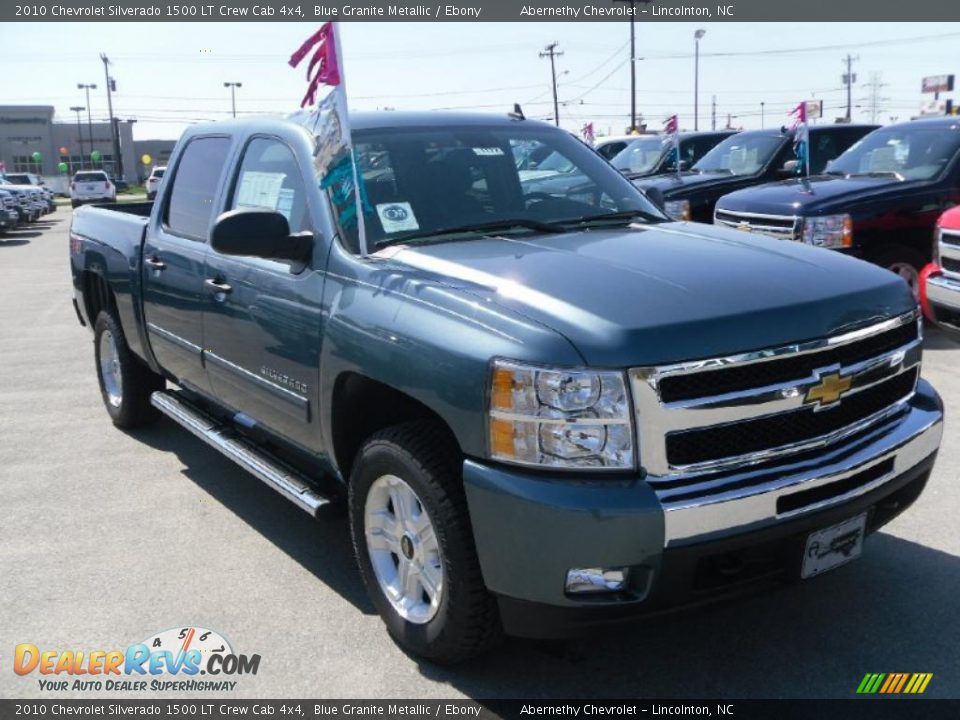 2010 Chevrolet Silverado 1500 LT Crew Cab 4x4 Blue Granite Metallic / Ebony Photo #7