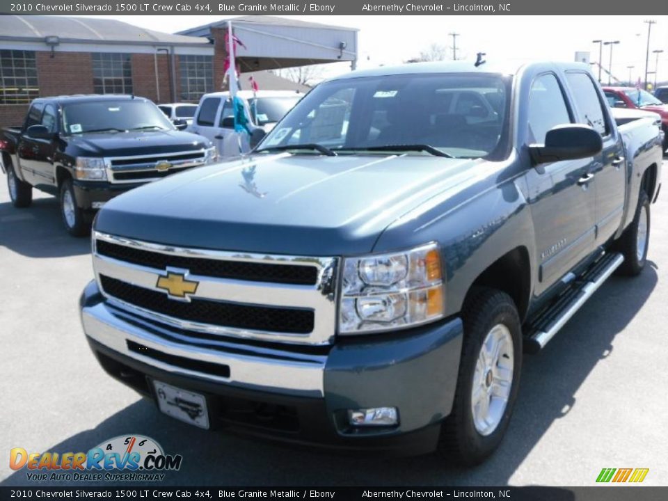 2010 Chevrolet Silverado 1500 LT Crew Cab 4x4 Blue Granite Metallic / Ebony Photo #8