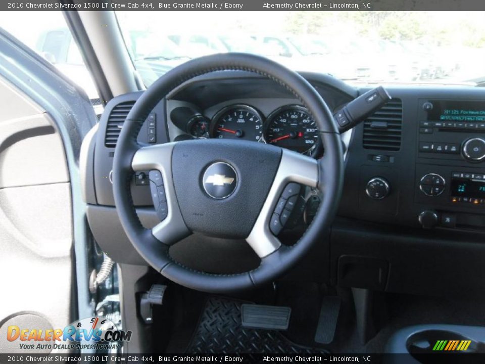 2010 Chevrolet Silverado 1500 LT Crew Cab 4x4 Blue Granite Metallic / Ebony Photo #15