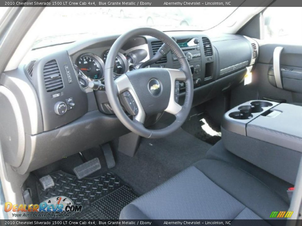 2010 Chevrolet Silverado 1500 LT Crew Cab 4x4 Blue Granite Metallic / Ebony Photo #25