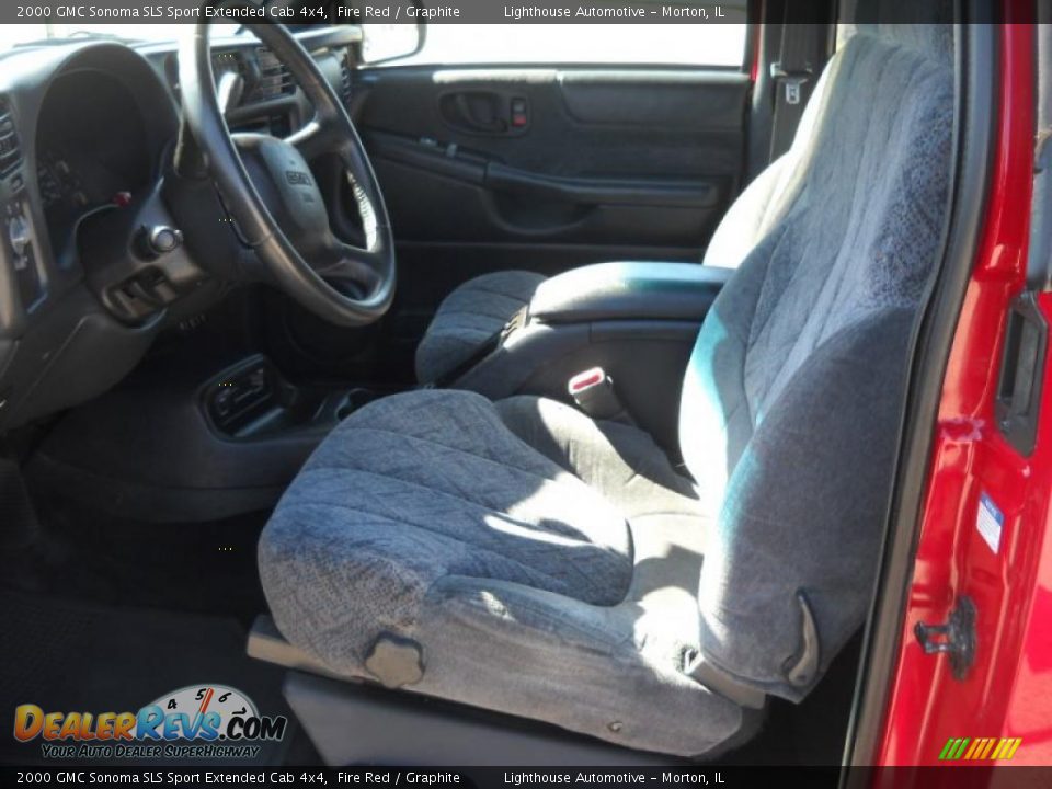 2000 GMC Sonoma SLS Sport Extended Cab 4x4 Fire Red / Graphite Photo #14