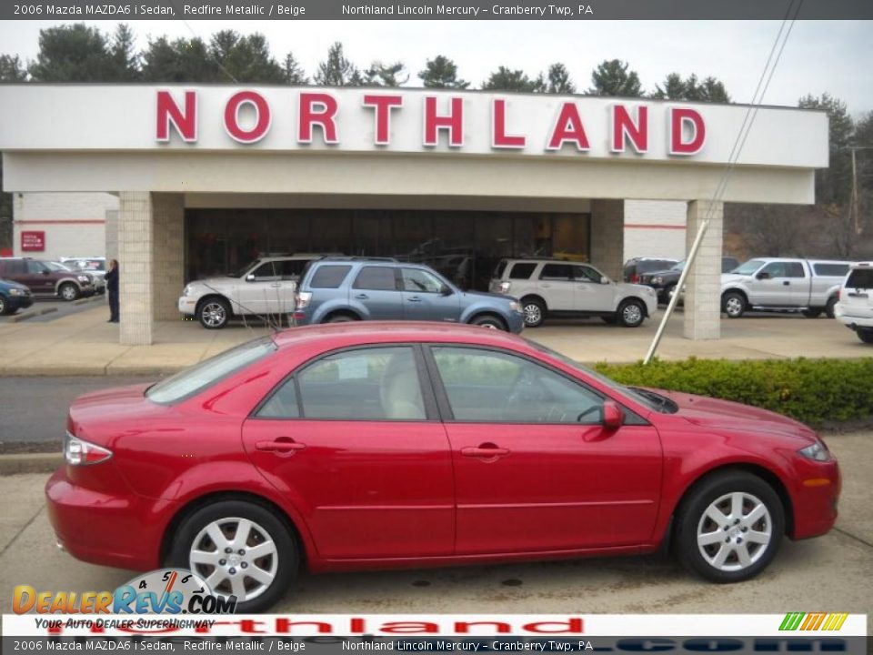 2006 Mazda MAZDA6 i Sedan Redfire Metallic / Beige Photo #1