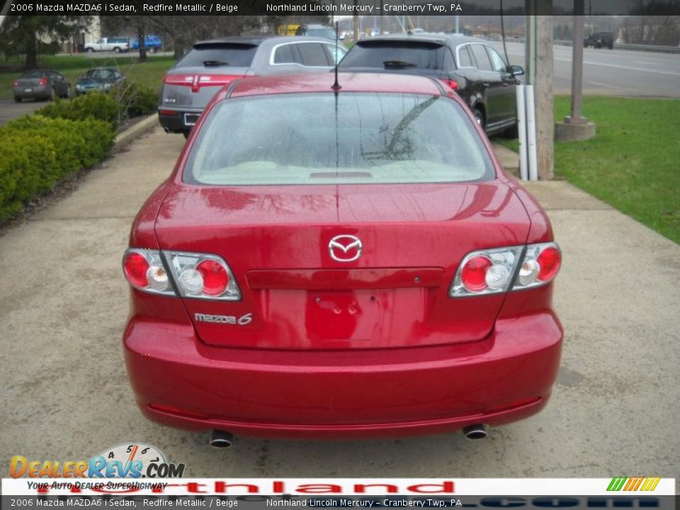 2006 Mazda MAZDA6 i Sedan Redfire Metallic / Beige Photo #3