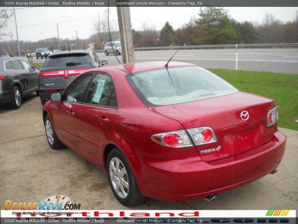 2006 Mazda MAZDA6 i Sedan Redfire Metallic / Beige Photo #4