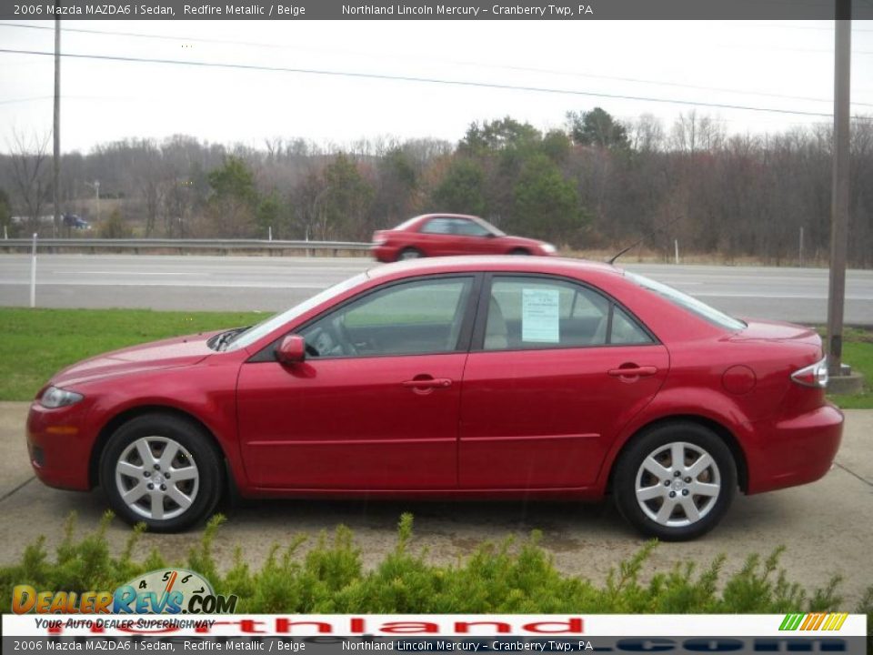 2006 Mazda MAZDA6 i Sedan Redfire Metallic / Beige Photo #5