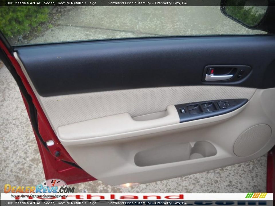 2006 Mazda MAZDA6 i Sedan Redfire Metallic / Beige Photo #6