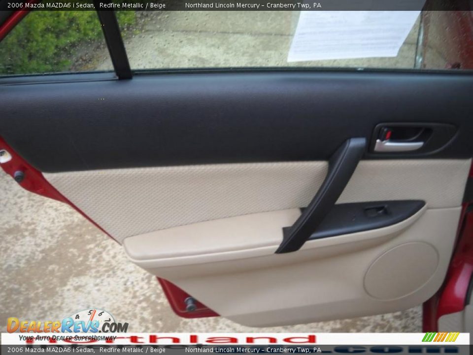 2006 Mazda MAZDA6 i Sedan Redfire Metallic / Beige Photo #10