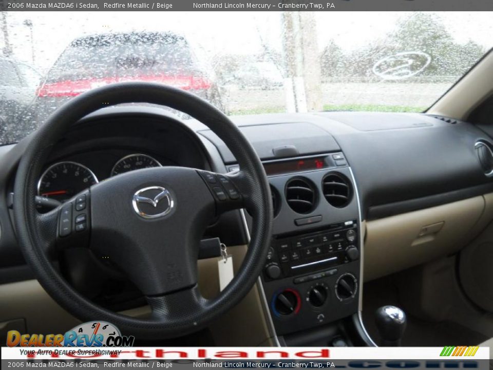 2006 Mazda MAZDA6 i Sedan Redfire Metallic / Beige Photo #11