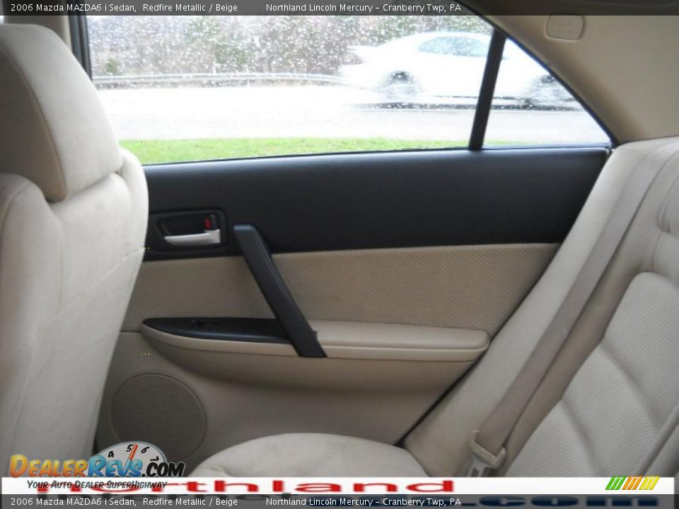 2006 Mazda MAZDA6 i Sedan Redfire Metallic / Beige Photo #12